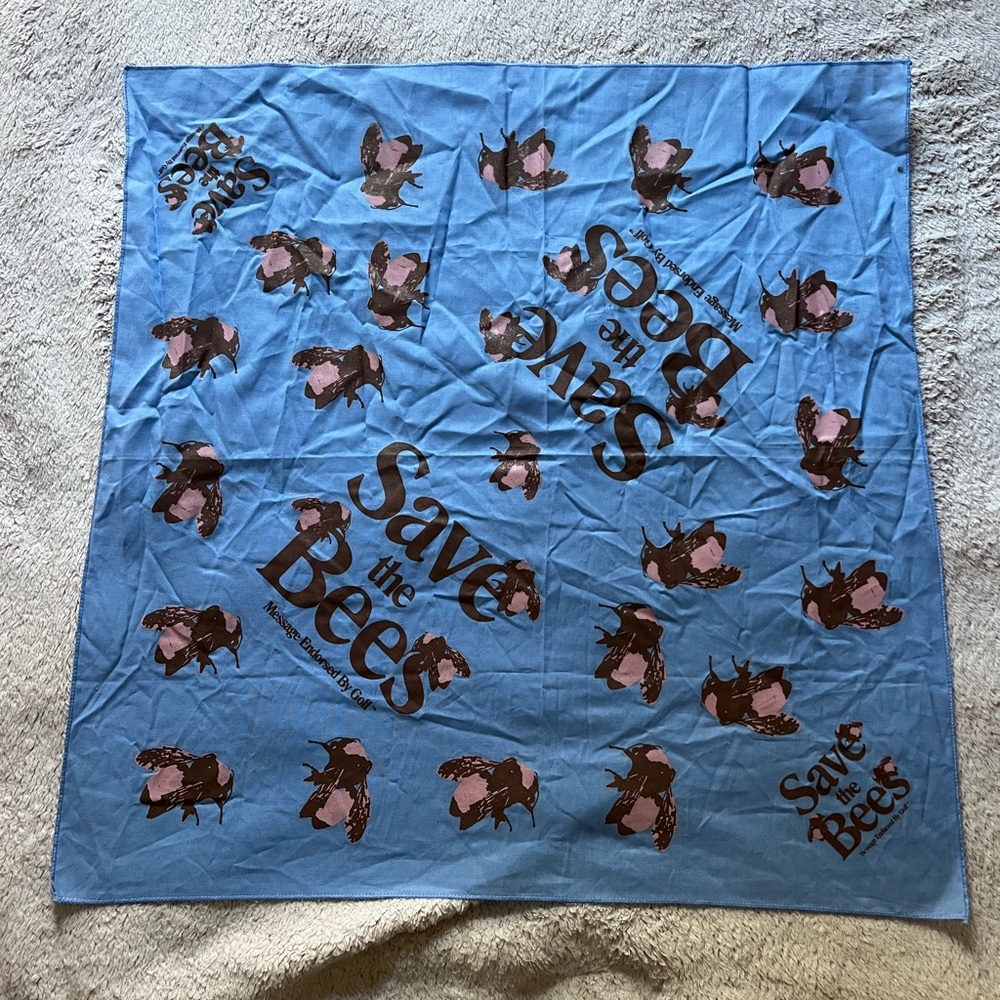 Save the Bees Blue Bandana